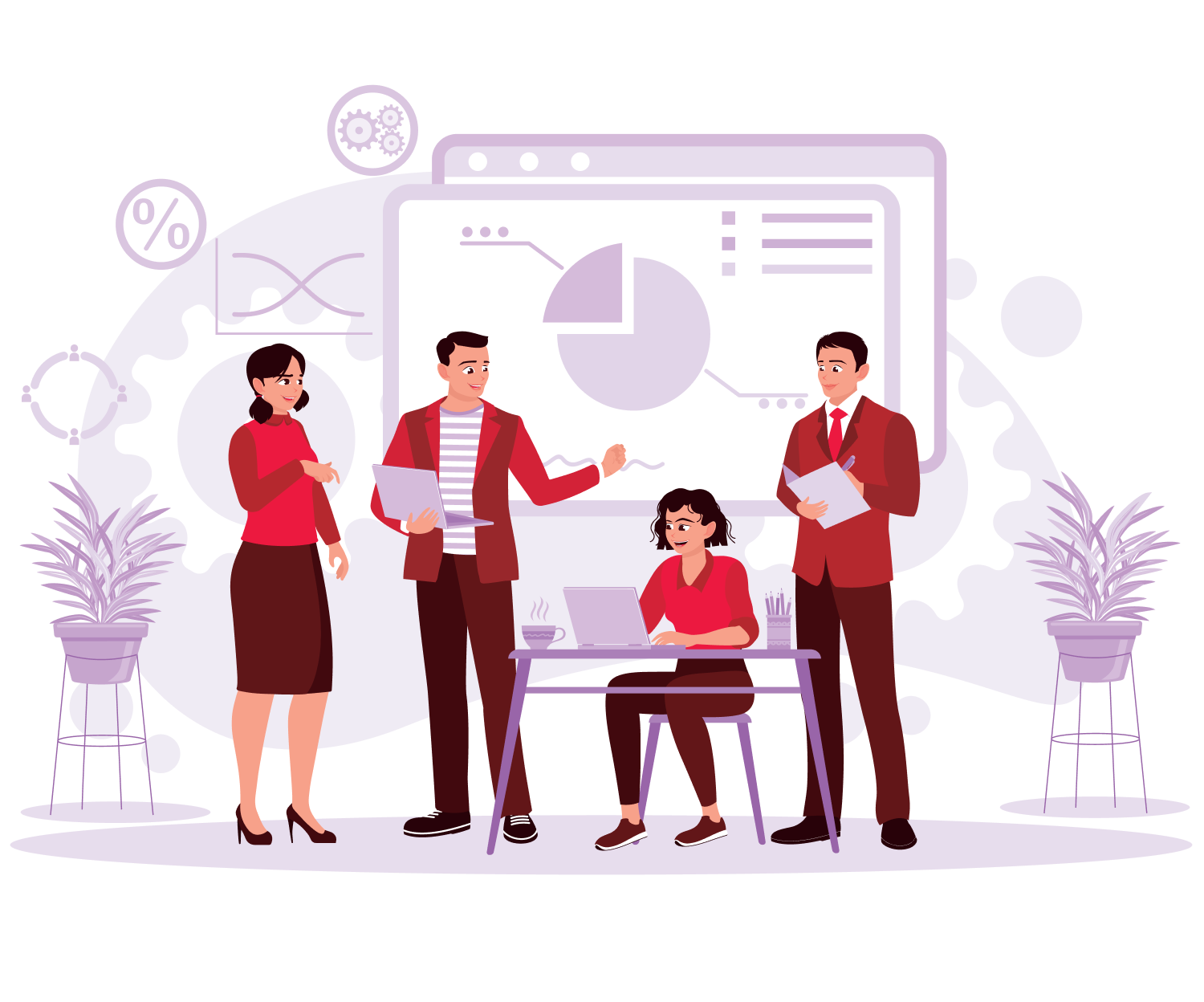 Business owner workflow showing website credibility, buyer confidence, and lead signals.